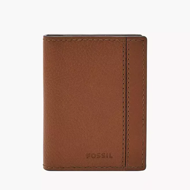 Fossil 三つ折り財布 Liam LiteHide レザー ブラウン
