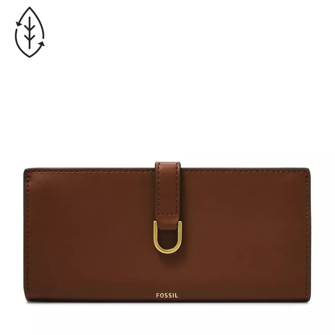 Kier Vegan Cactus Tab Clutch Brown