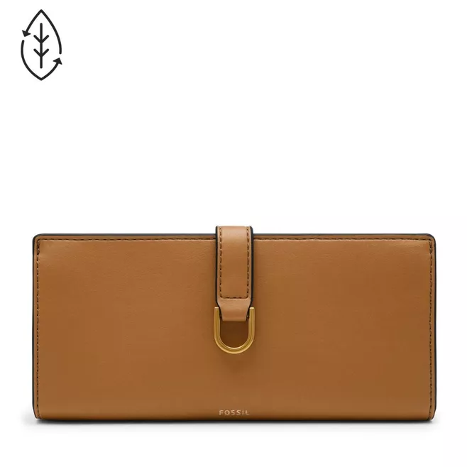 Kier Vegan Cactus Tab Clutch Tan