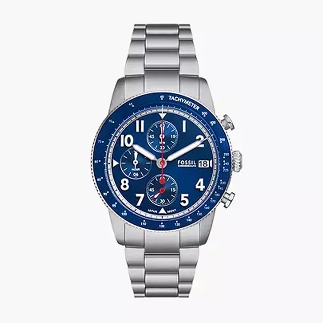 Sport Tourer Chronograph Stainless Steel Dial Blue Watch 42mm