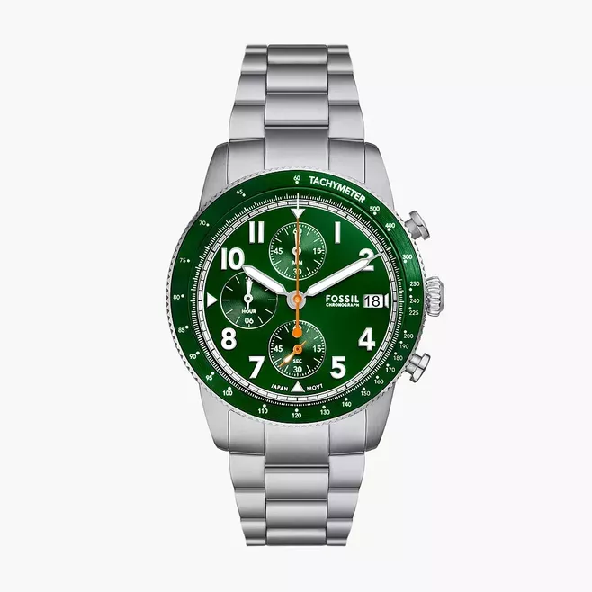Sport Tourer Chronograph Stainless Steel Dial Green Watch 42mm