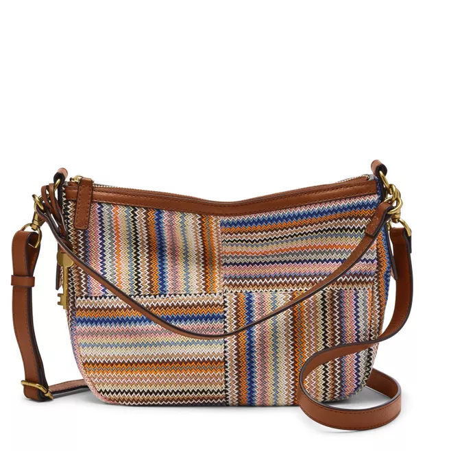 Fossil striped crossbody top