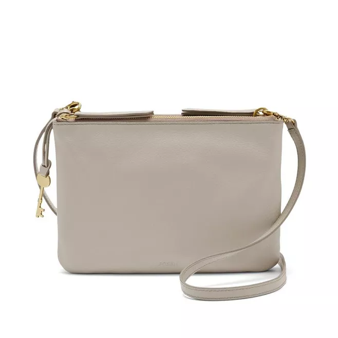 Fossil devon crossbody mineral grey outlet