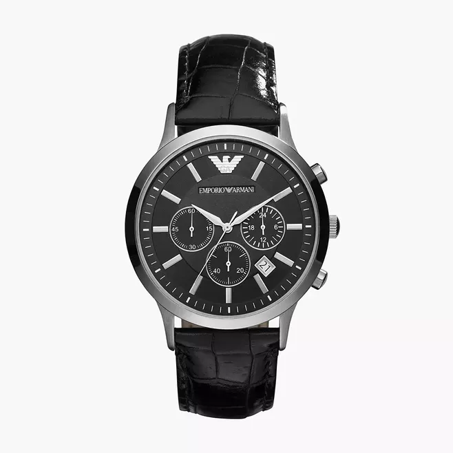 Emporio Armani Black Chronograph Watch AR2447