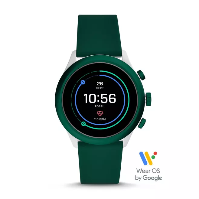 Fossil Sport Smartwatch 43mm Green Silicone