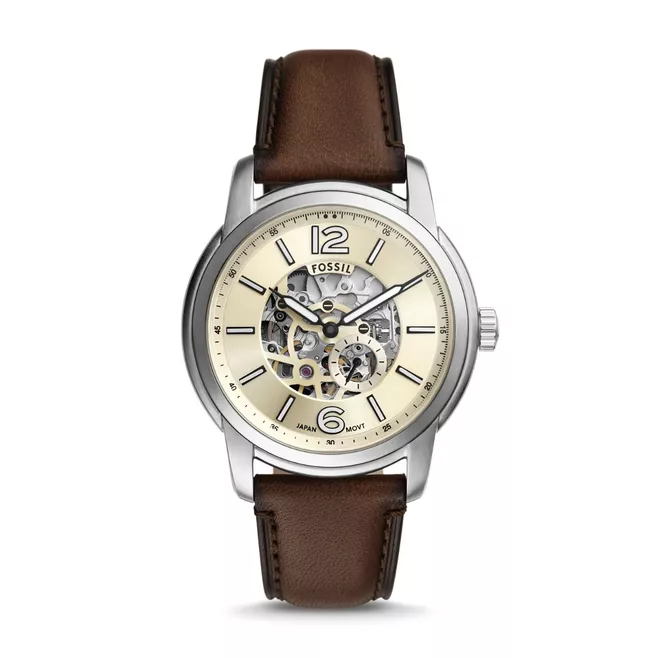 Fossil Heritage Automatic Brown Leather Watch ME3264 Original