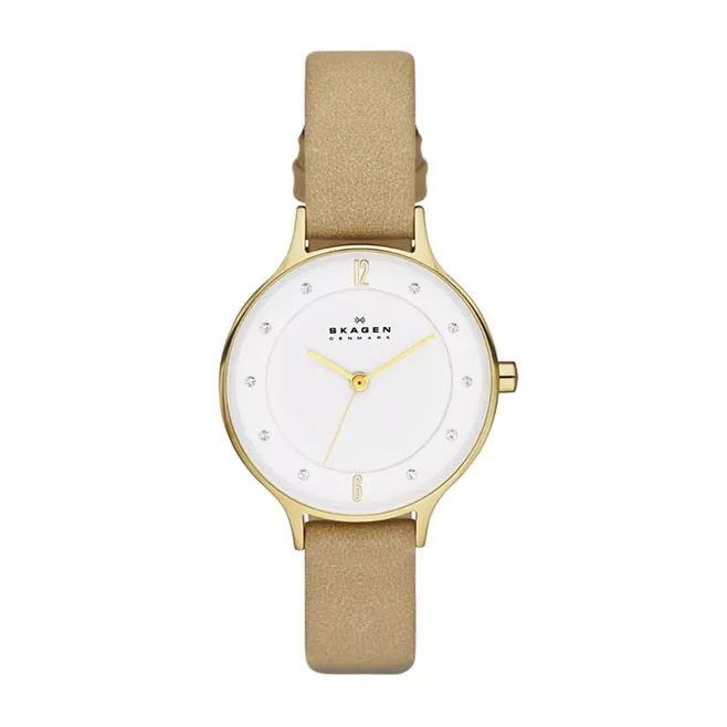 Anita tan leather watch new arrivals