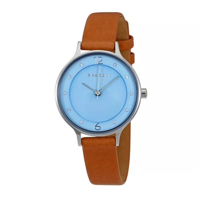 Anita tan leather watch hot sale